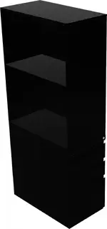 Storage Tower with Drawers and Shelves