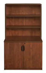 2 Door Storage Cabinet with Hutch