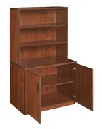 2 Door Storage Cabinet with Hutch