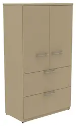 Vertical Storage Cabinet with Lateral File Drawers