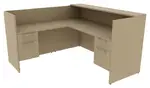 L Shaped Reception Desk with Drawers