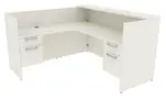 L Shaped Reception Desk with Drawers