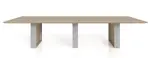 Rectangular Conference Table with Aluminum Accent Base