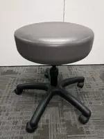 Clinton Industries Rolling Gray Vinyl Stool 