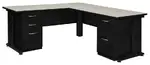 L Shaped Desk with Drawers