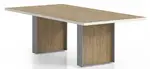 Rectangular Conference Table with Aluminum Accent Base