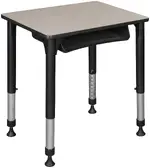 Height Adjustable Classroom Desk with Storage