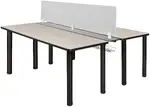 2 Person Workstation with Privacy Panels