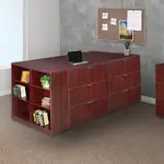 Lateral File Quad with Bookcase