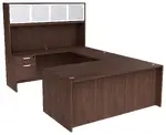 U Shaped Desk with Hutch