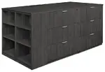 3 Lateral File with Storage and Bookcase