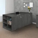 Storage Cabinet Quad with Bookcase