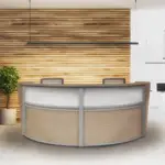 2 Person Curved Reception Desk