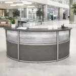3 Person Curved Reception Desk