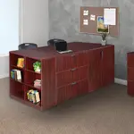 2 Person Standing Desk with Storage