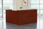 L Shaped Reception Desk with Glass Counter