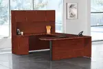U Shaped Peninsula Desk with Hutch