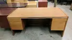 Commonwealth Contract Furnishings Blond Wood Desk With Drawers