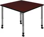Adjustable Rolling Square Table