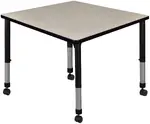 Adjustable Rolling Square Table
