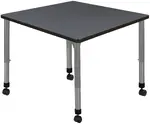 Adjustable Rolling Square Table