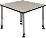 Adjustable Rolling Square Table