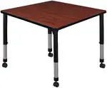 Adjustable Rolling Square Table