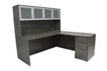 L Shaped Desk with Hutch