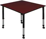 Large Adjustable Rolling Table