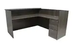 L Shaped Reception Desk with Drawers