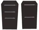 Set of 2 and 3 Drawer Pedestals for Express Office Furniture