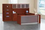 U Shaped Desk with Bookcase