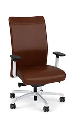 Brown Leather High Back Office Chair