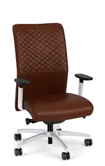 Brown Leather High Back Office Chair