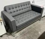 Grey Waiting Room Loveseat Couch