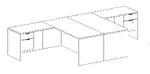 T Shaped Desk for Two People