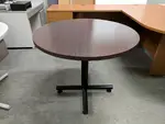 36â€ Round Mahogany Laminate Table