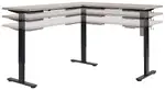 L Shaped Height Adjustable Desk