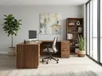 L Shaped Desk with Bookcase
