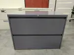 Steelcase 2 Drawer Gray Lateral File Cabinet â€“ 36 Inch Wide