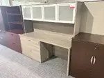 Storage Credenza Desk with Hutch