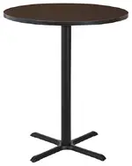 Round Bar Height Table with Metal Base