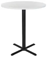 Round Bar Height Table with Metal Base