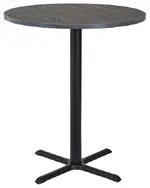 Round Bar Height Table with Metal Base