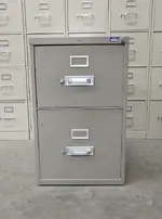 Gray Hon 2 Drawer Vertical Legal File Cabinet