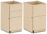 Pair of 2 & 3 Drawer Pedestals for Groupe Lacasse Desks
