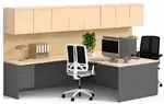 Two Person Desk with Storage