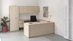U Shaped Desk with Storage