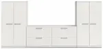 Lateral File Credenza with Storage Cabinets Set