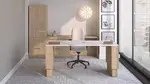Height Adjustable Desk with Storage Set